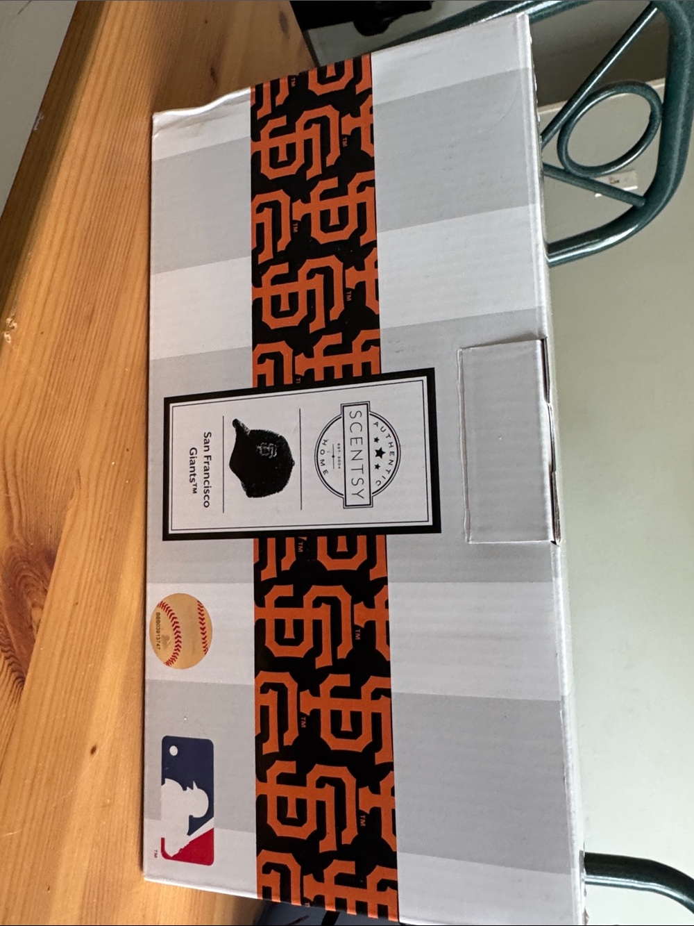 Scentsy Box with Black and Orange Team Stripe